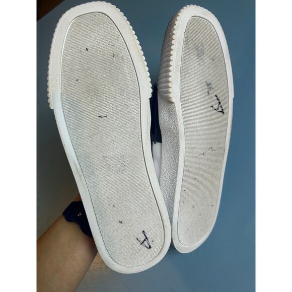 Karl Lagerfeld Paris White Embroidered Men Size 8 Slip-on Loafers Made in France - Picture 5 of 6